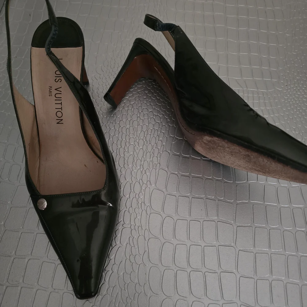 Louis Vuitton Black Slingback Heels - Picture 3 of 4